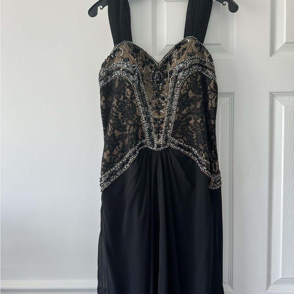 Black/Gold beaded gown